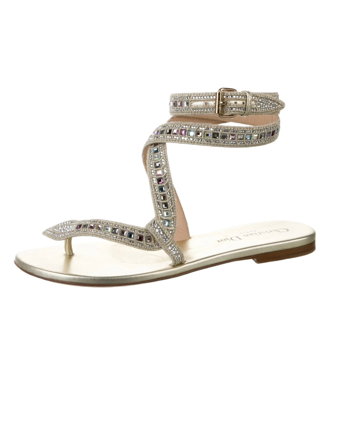 Dior Snake Tie Up Sandals