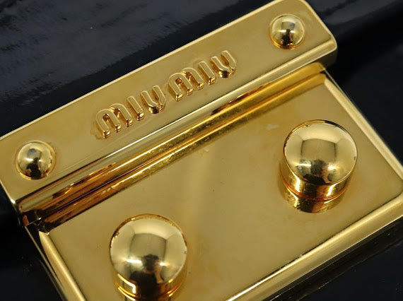 Miu Miu Navy Patent Crossbody