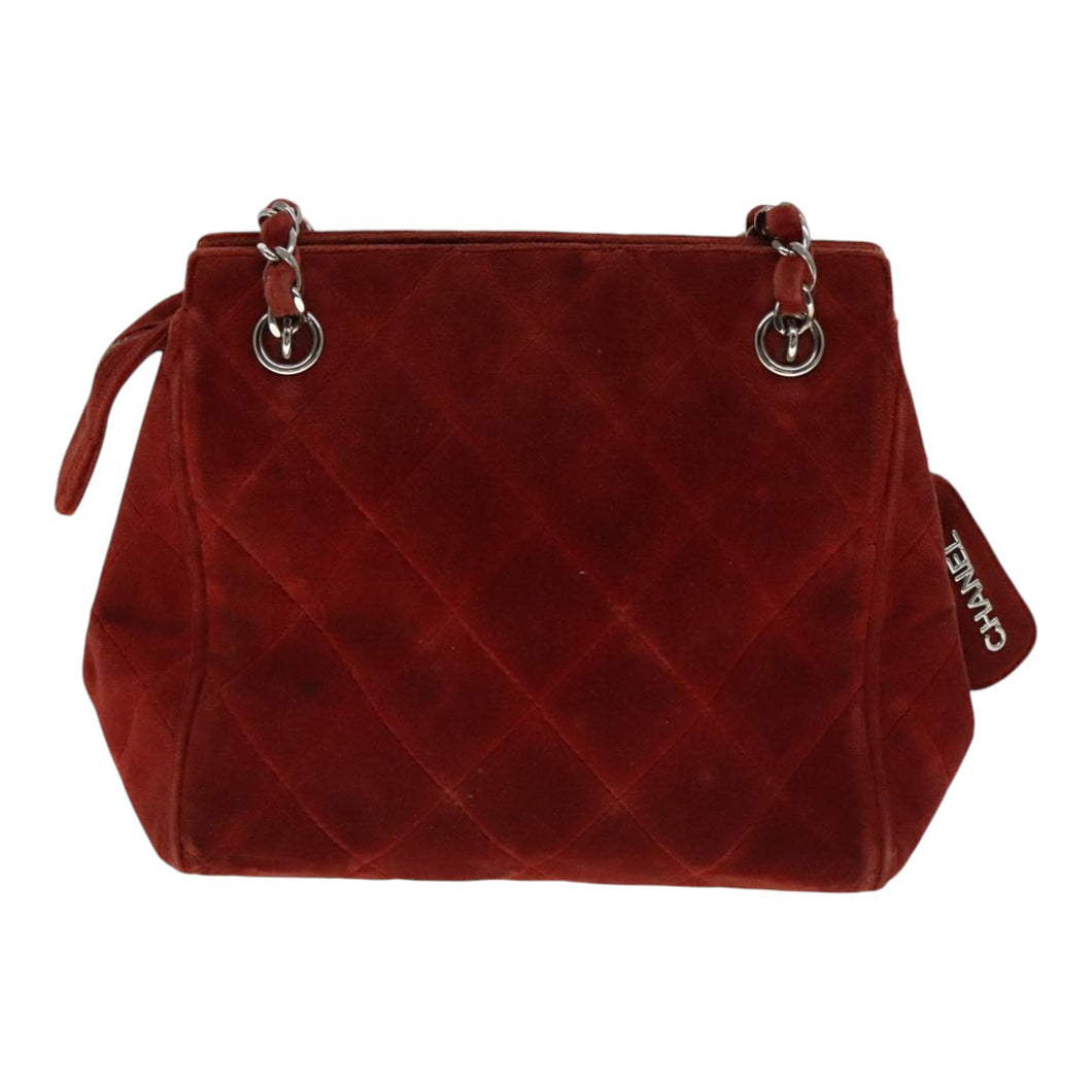 Chanel Red Velvet Shoulder Bag