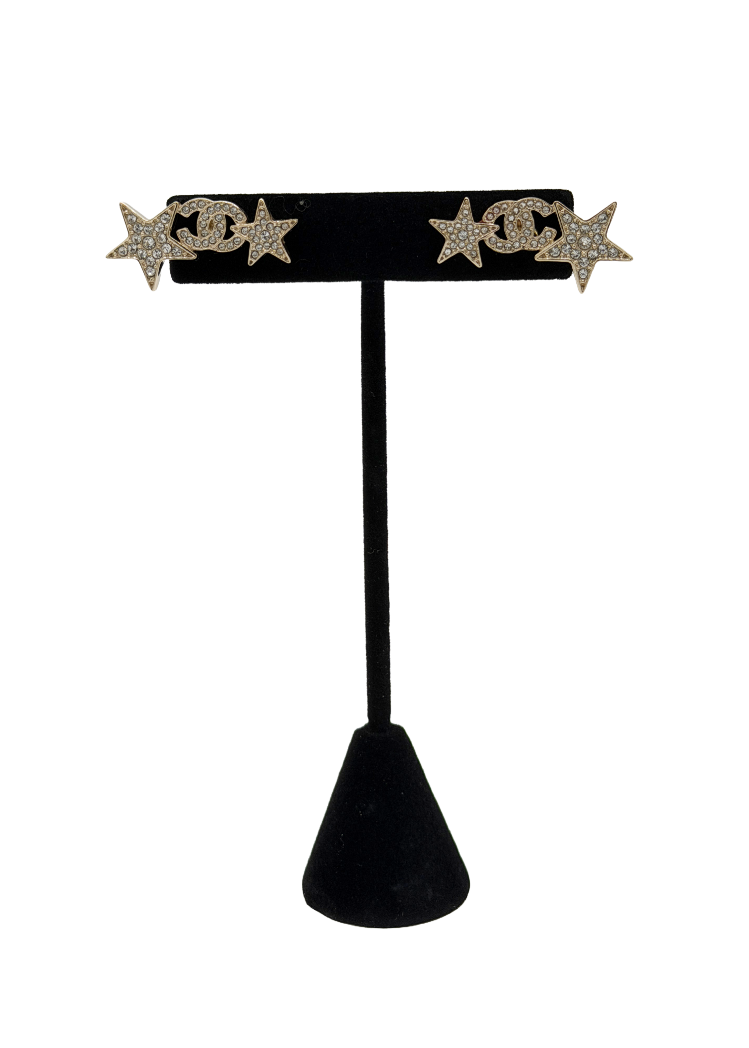 Chanel Logo Star Earrings