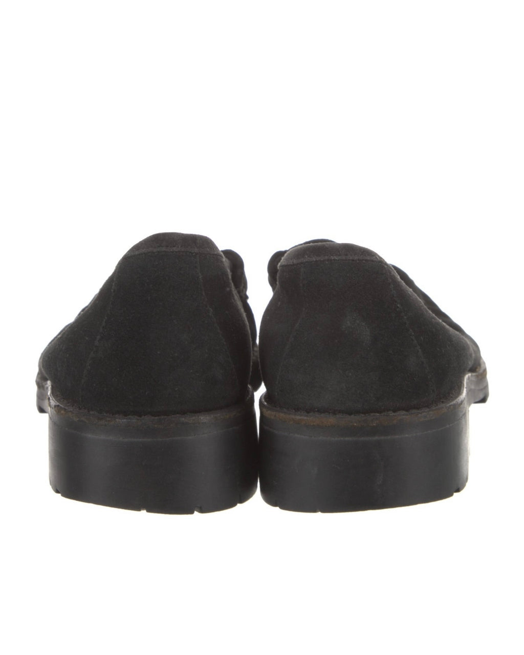 Gucci Black Suede and Silver Horsebit Loafers