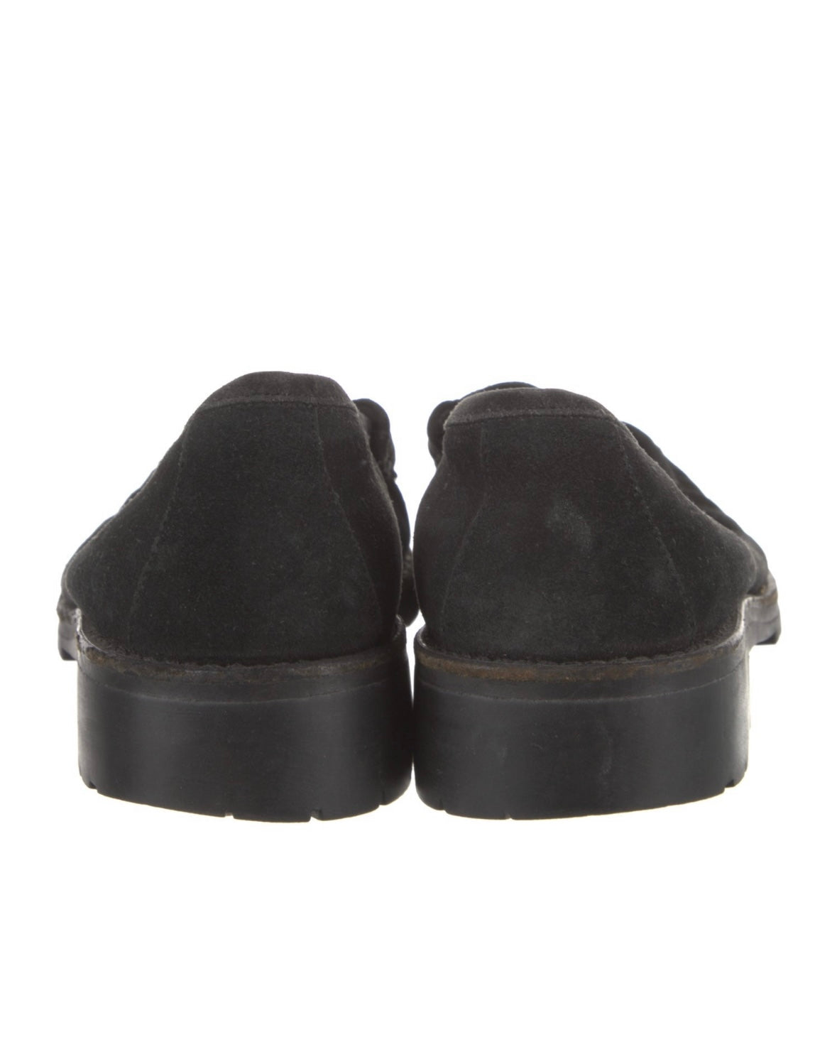 Gucci Black Suede and Silver Horsebit Loafers