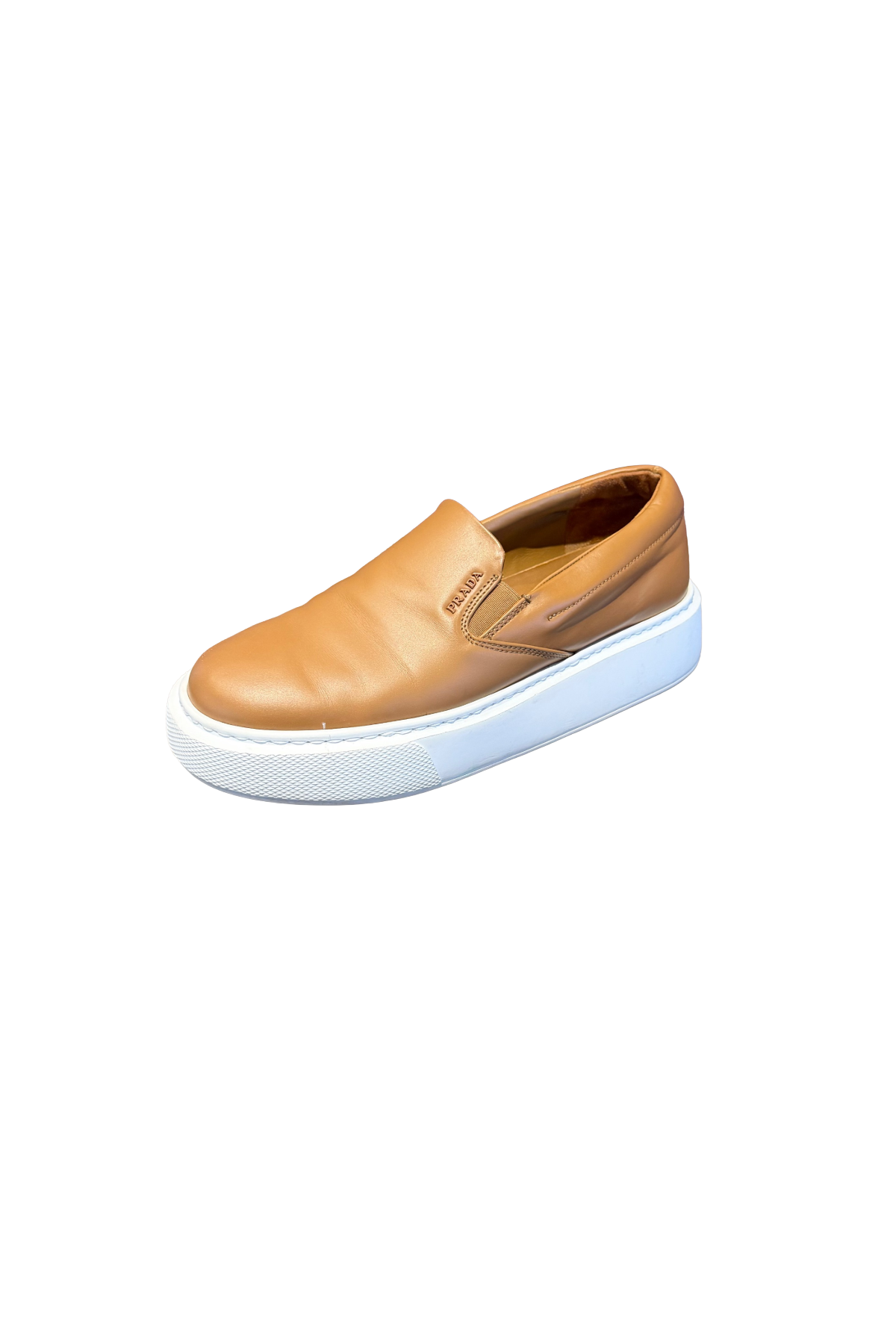 Prada Tan Leather Sneakers