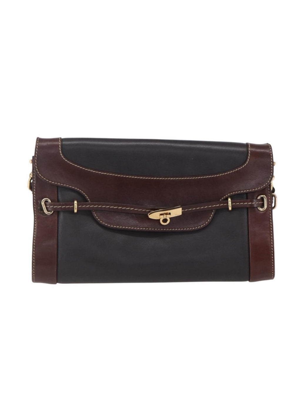 Ferragamo Black and Brown Crossbody