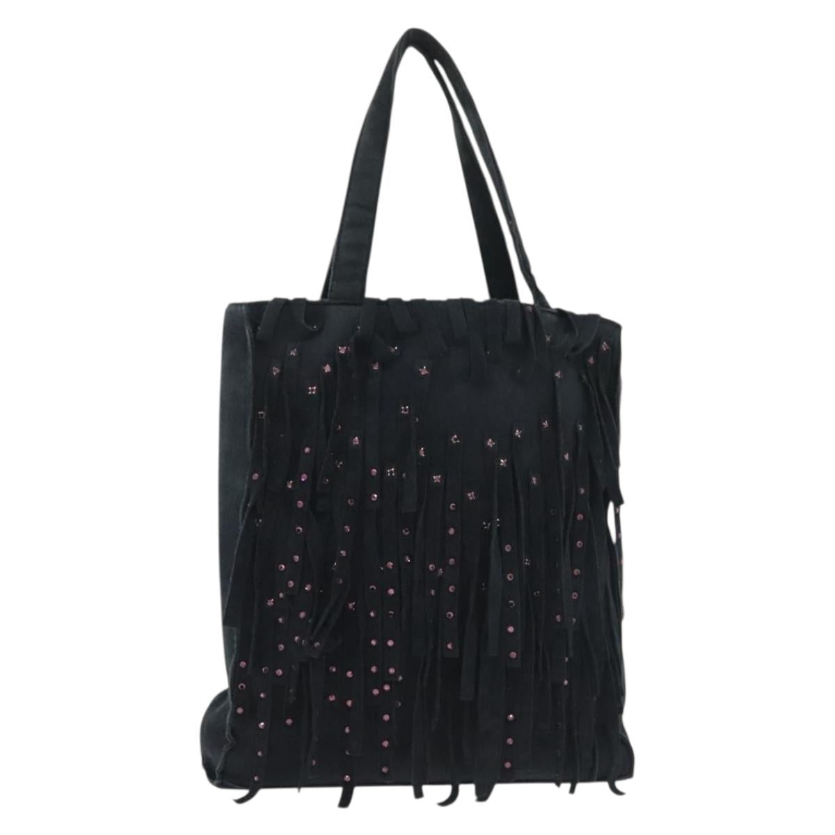 Chanel Navy Suede Fringe Tote