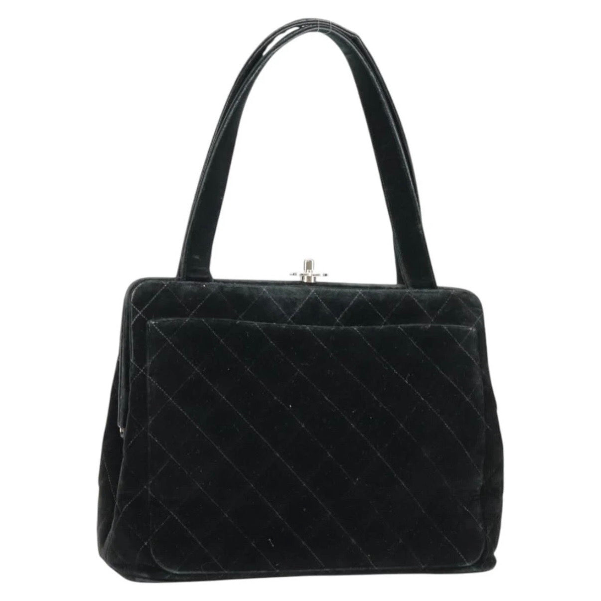 Chanel Black Velvet Handbag