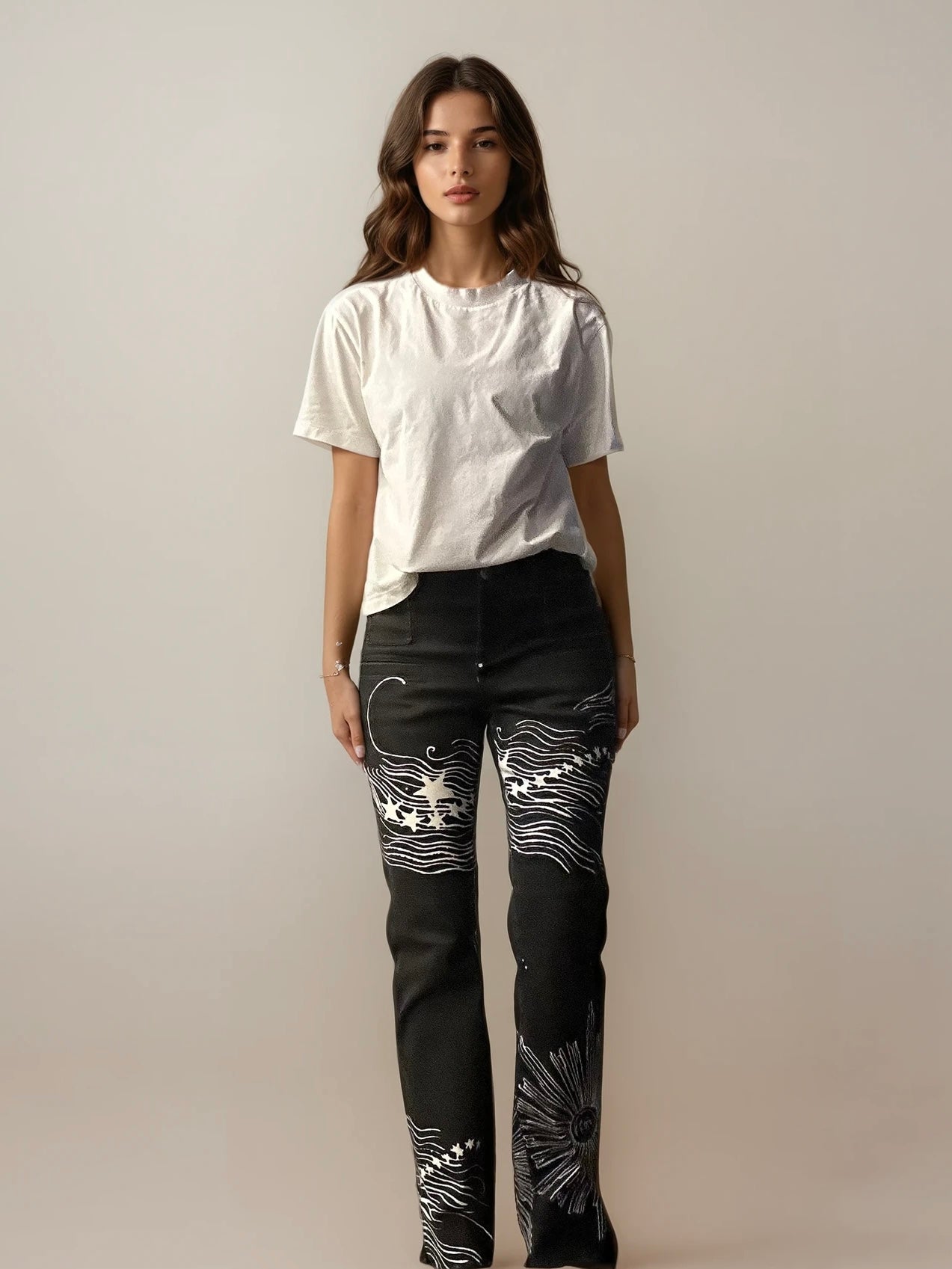 Chanel Black Star Jeans