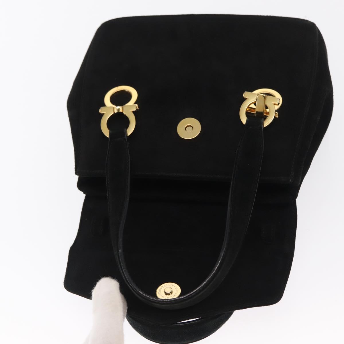 Ferragamo Black Suede Handbag