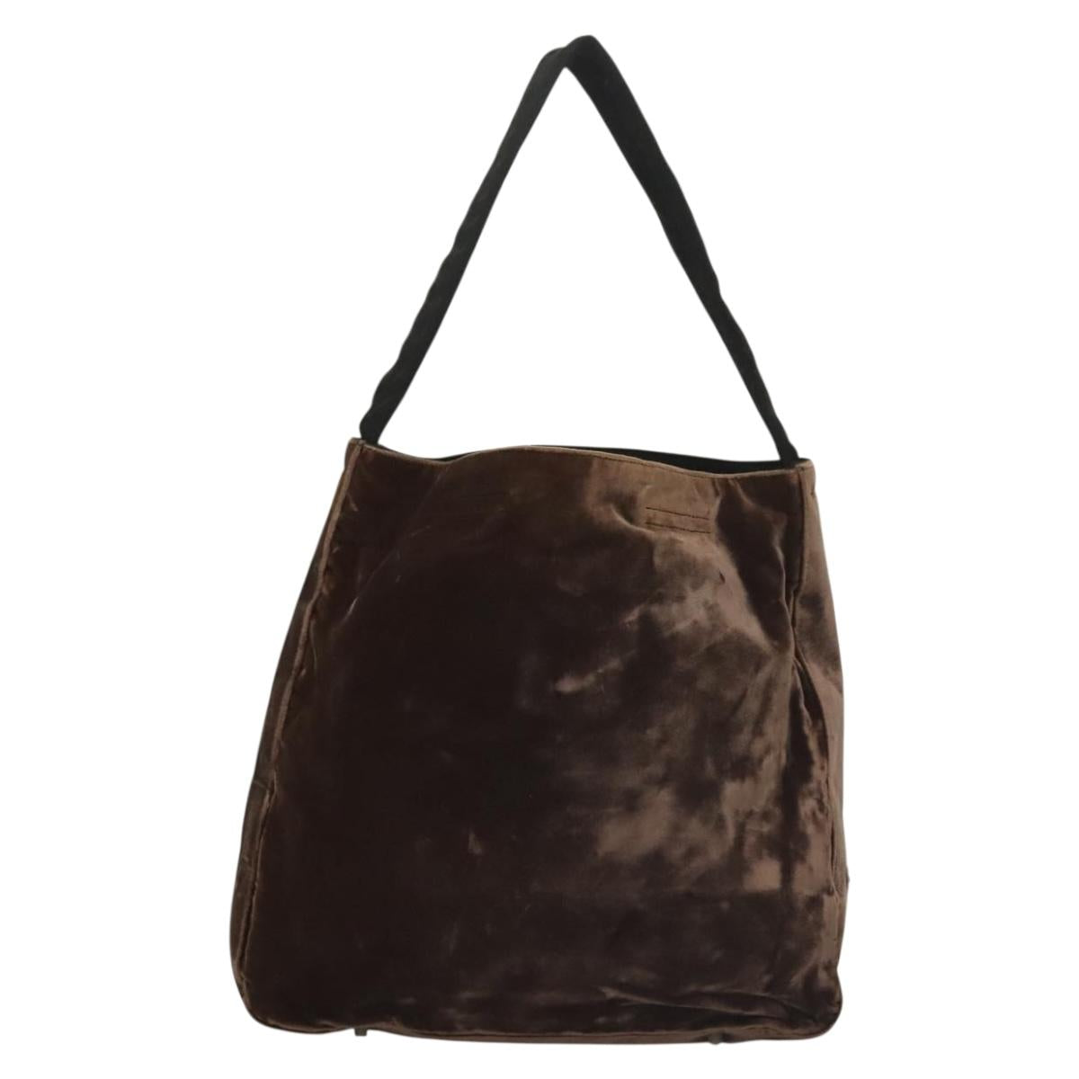 Prada Velour Brown Shoulder Bag