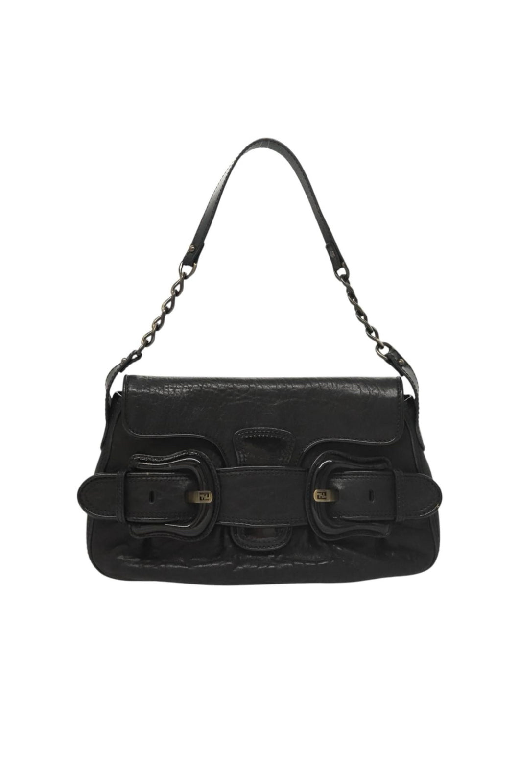 Fendi Black Leather Shoulder Bag