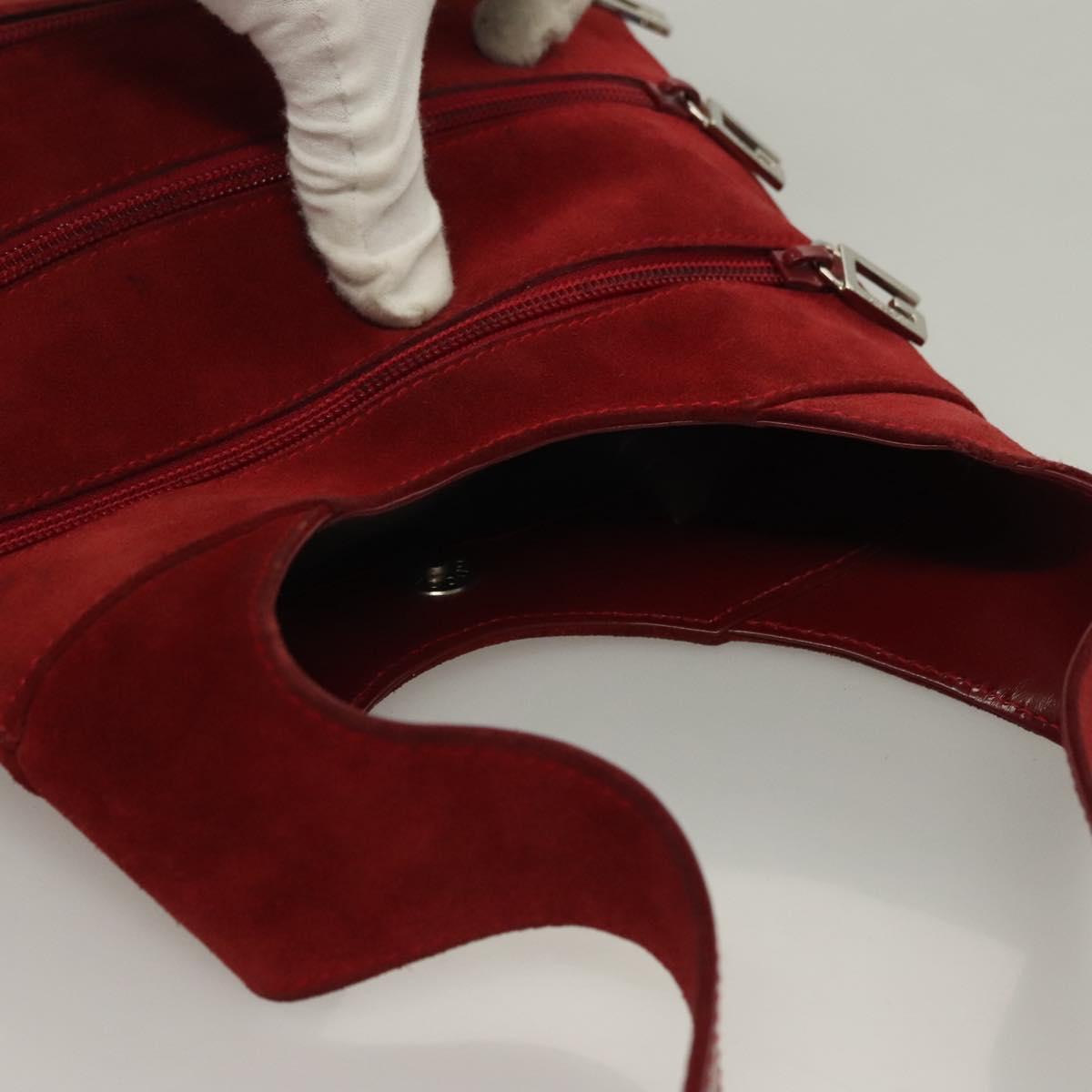 Gucci Tom Ford Red Suede Shoulder Bag
