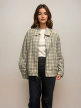 Load image into Gallery viewer, YSL Blue and Cream Plaid Bomber
