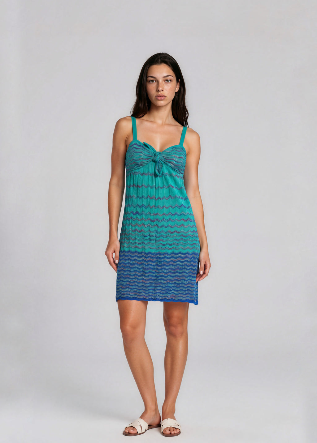 Missoni Blue Striped Mini Dress