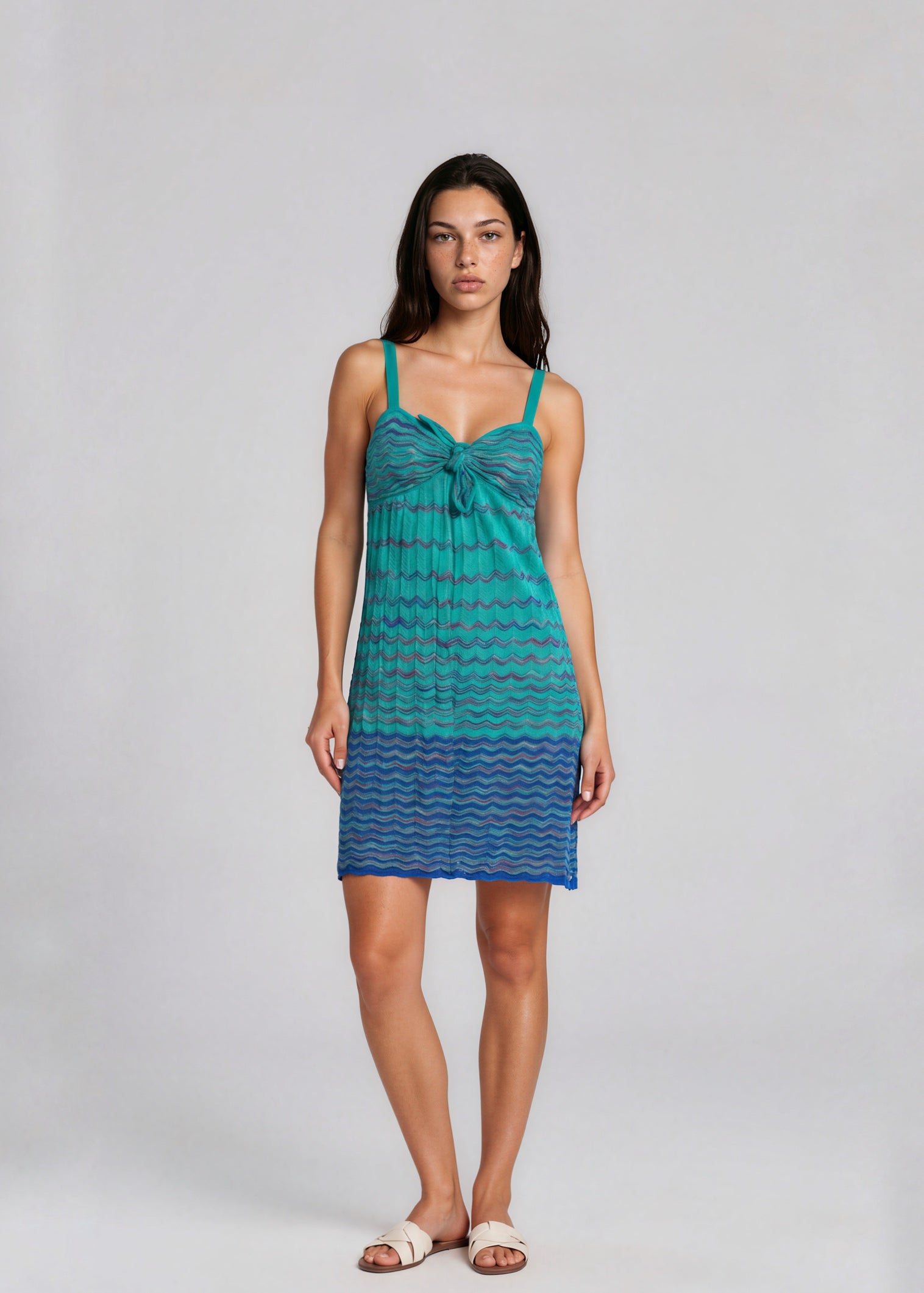 Missoni Blue Striped Mini Dress