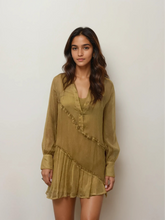 Load image into Gallery viewer, Chloe Yellow Ruffle Mini Dress
