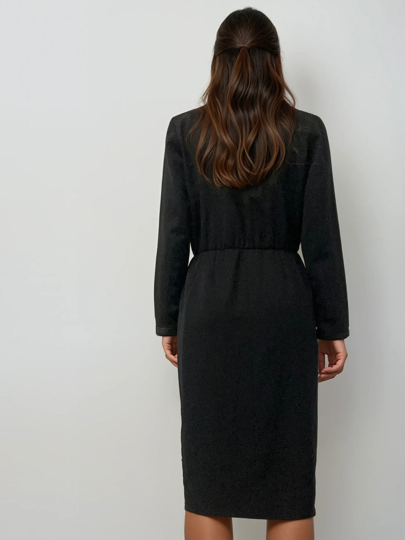 YSL Double Breasted Black Coat
