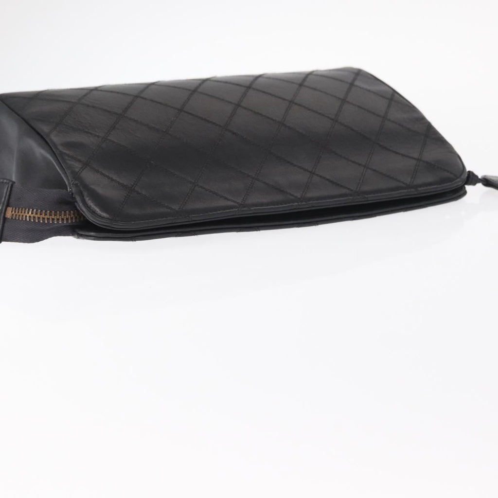 Chanel Black Leather Clutch
