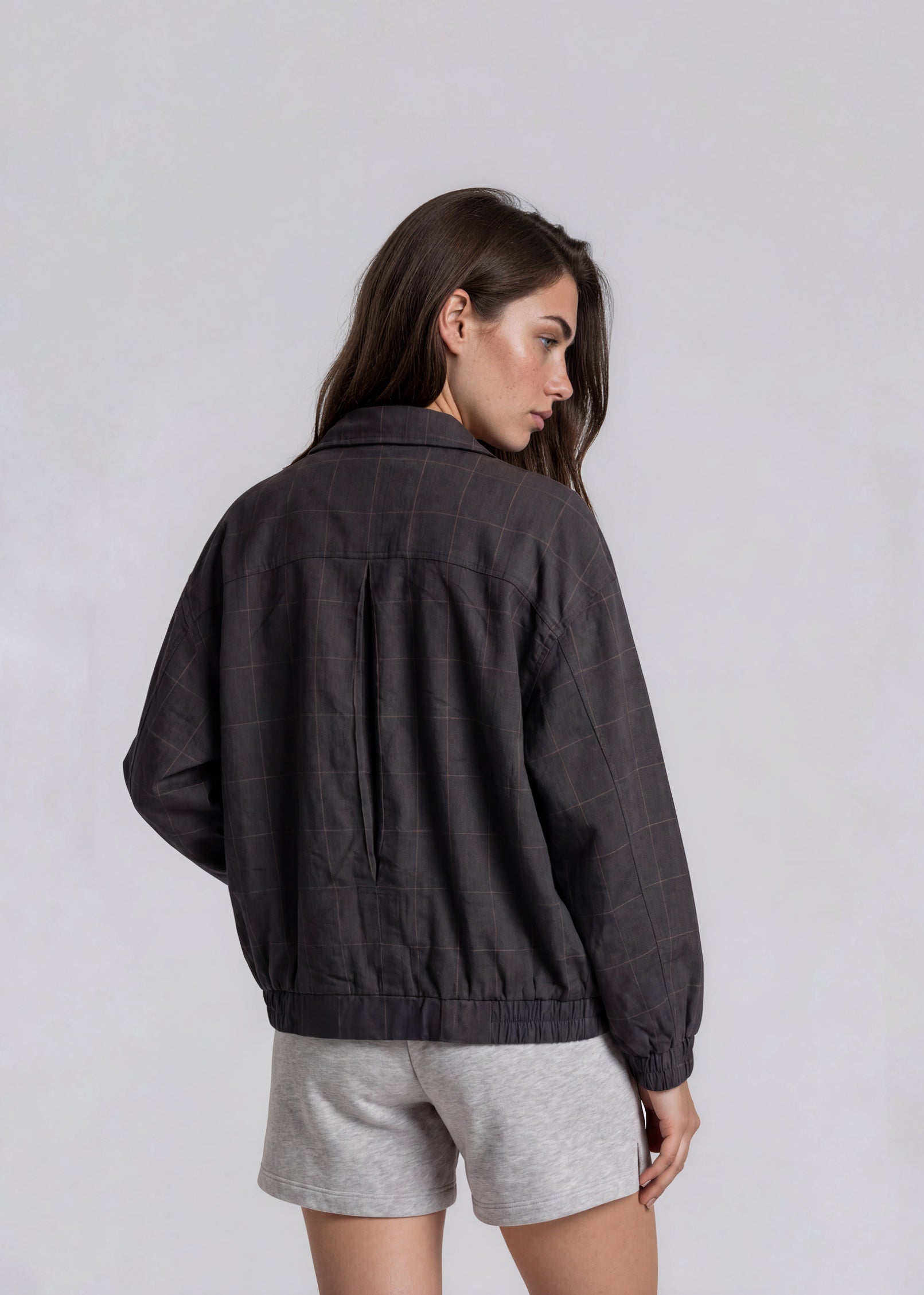Ysl Black Plaid Bomber Jacket