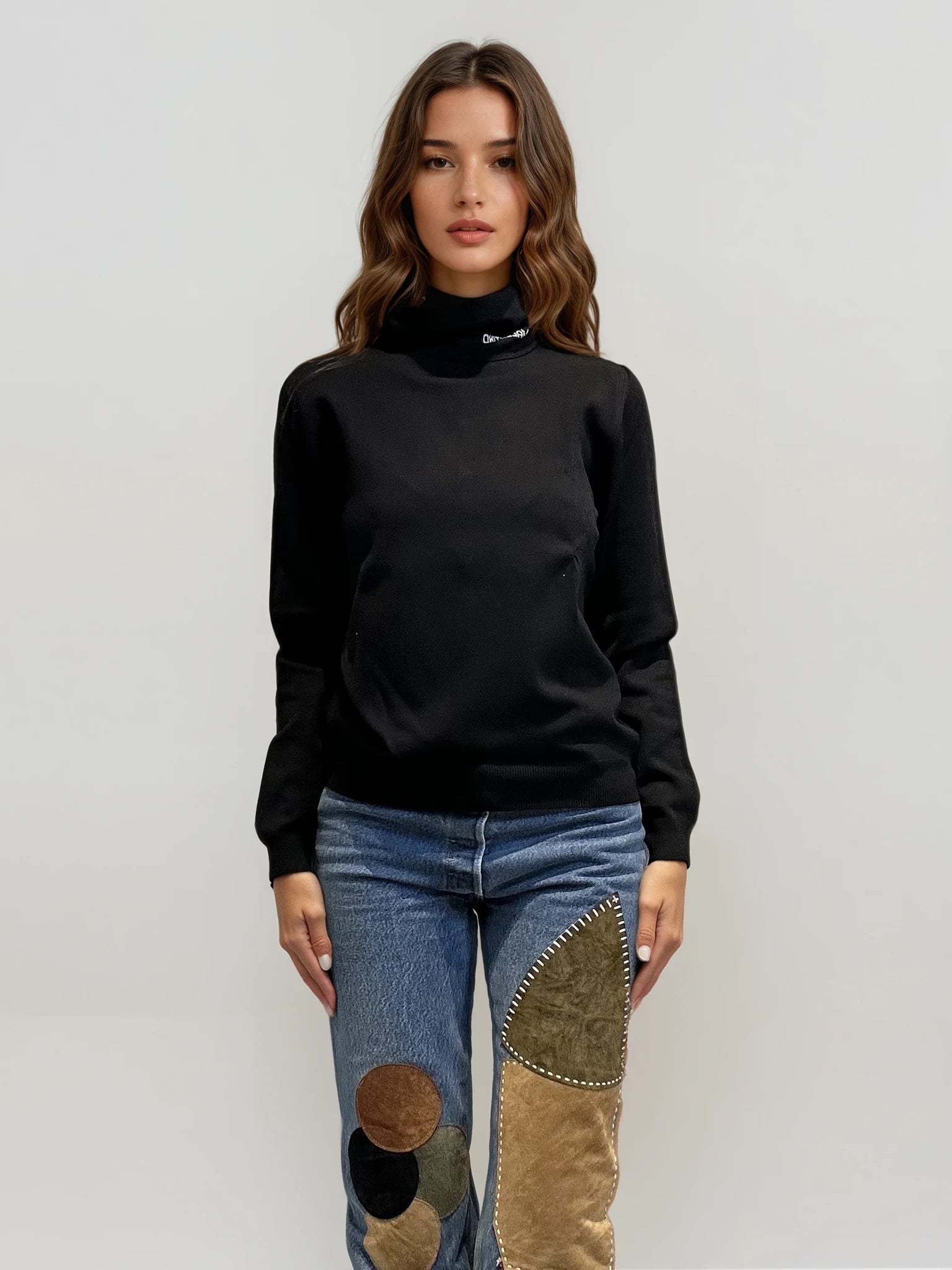 Valentino Black Turtleneck Top