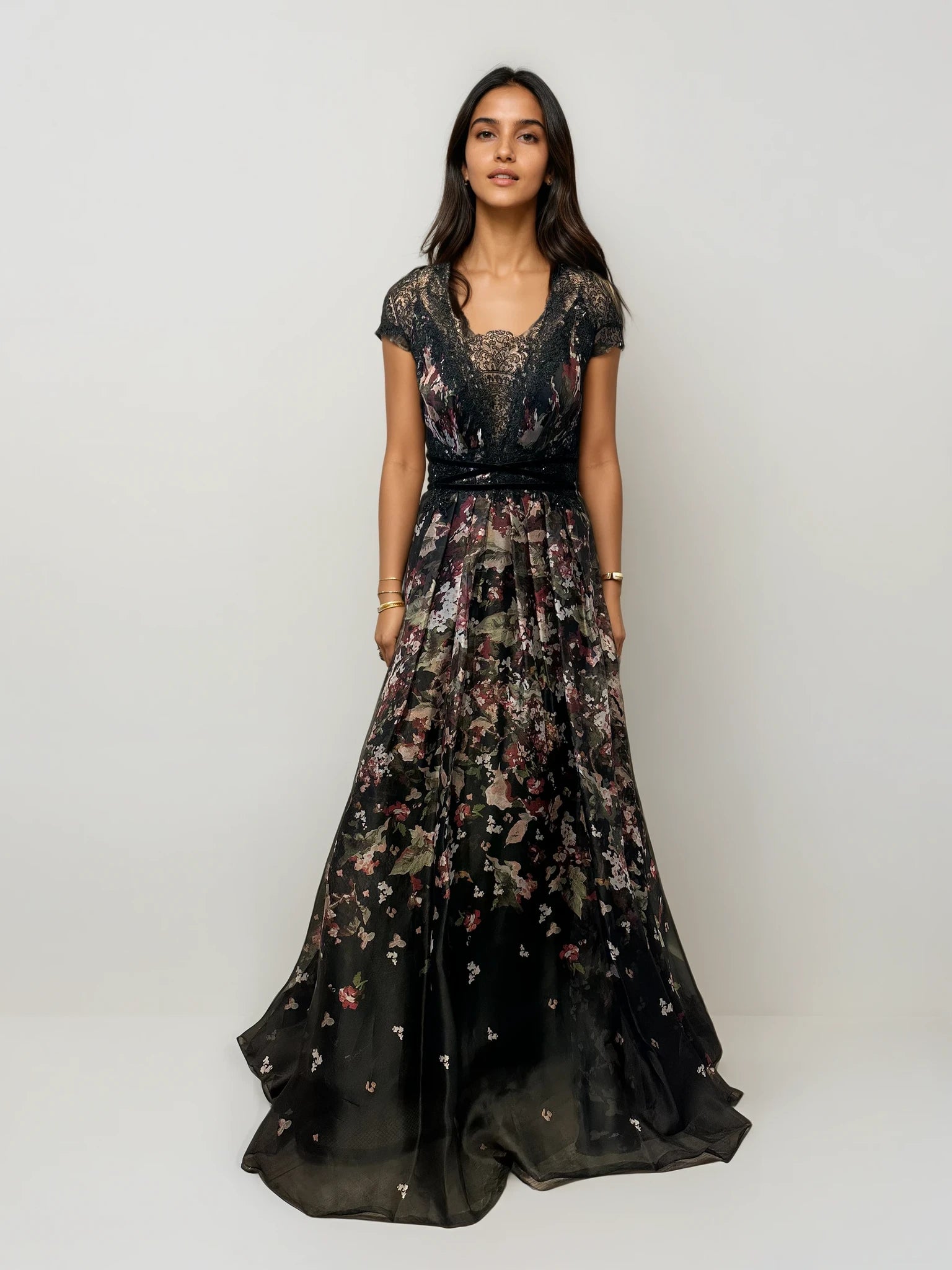 Pamela Roland Lace and Floral Dress