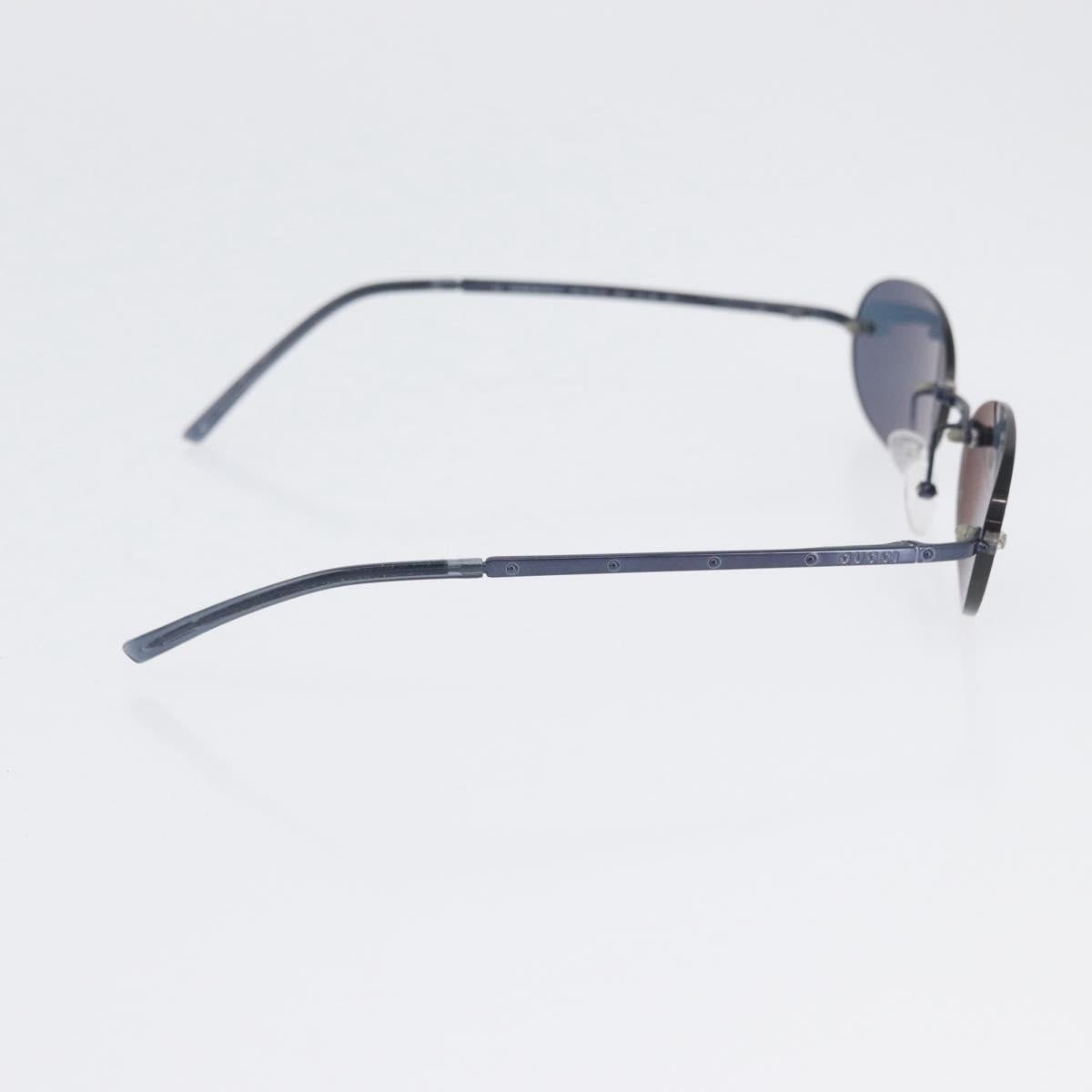 Gucci Rimless Blue Round Sunglasses