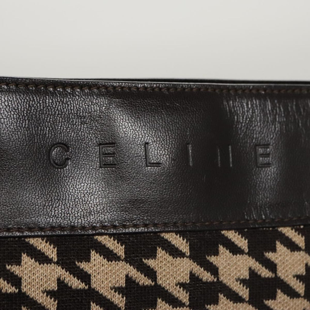 Celine Houndstooth Chain Clutch Bag