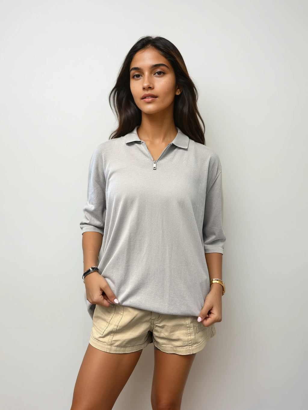 Jil Sander Grey Polo