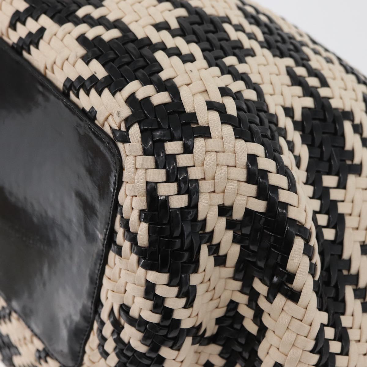 Chanel Black and White Woven Handbag