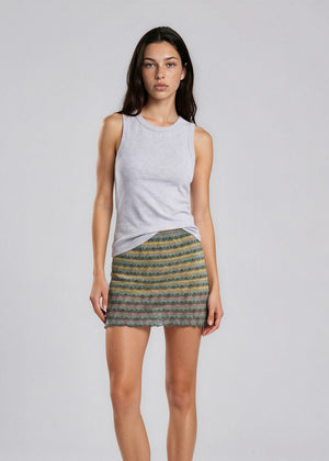 Missoni Blue and Yellow Mini Skirt