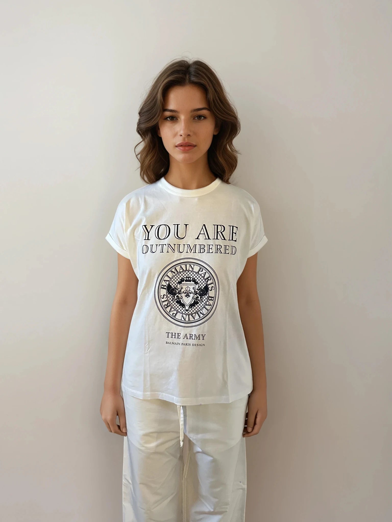 Balmain Black and White Tee