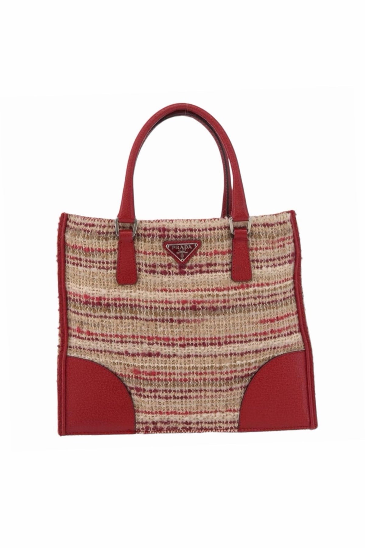 Prada Red Tweed Handbag