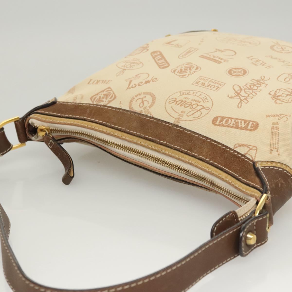 Loewe Cream Spellout Shoulder Bag