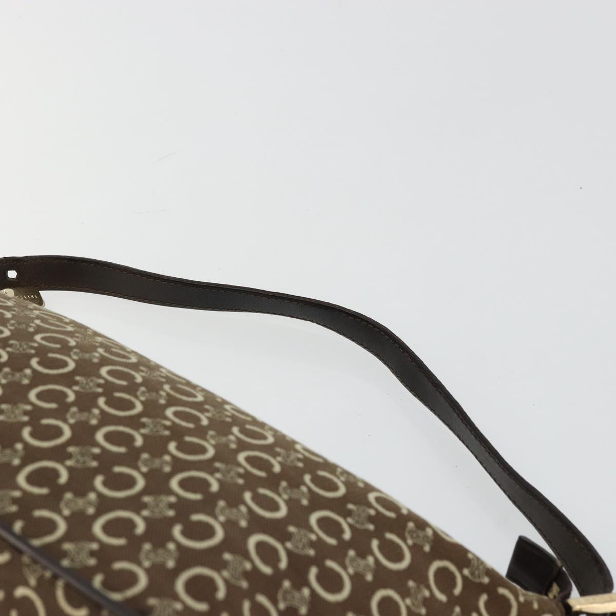 Celine Brown and Cream Monogram Handbag