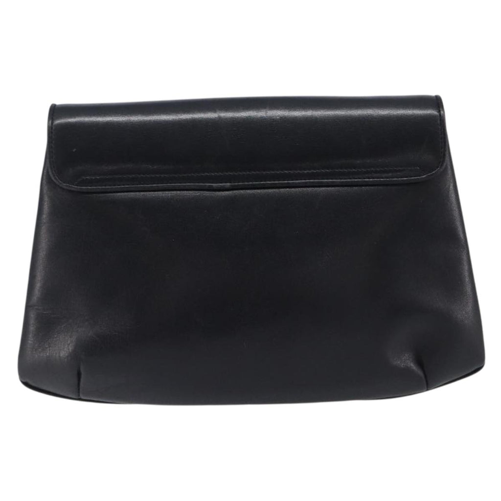 Celine Black Leather Chain Shoulder Bag