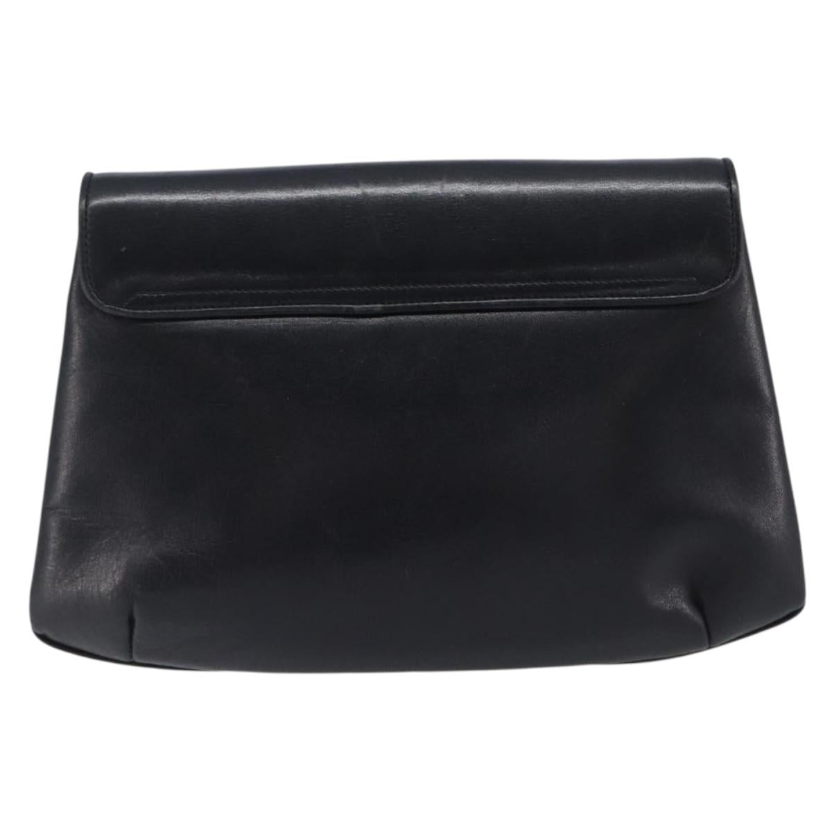 Celine Black Leather Chain Shoulder Bag