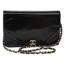 Load image into Gallery viewer, Chanel Black Patent Leather Shoulder Bag
