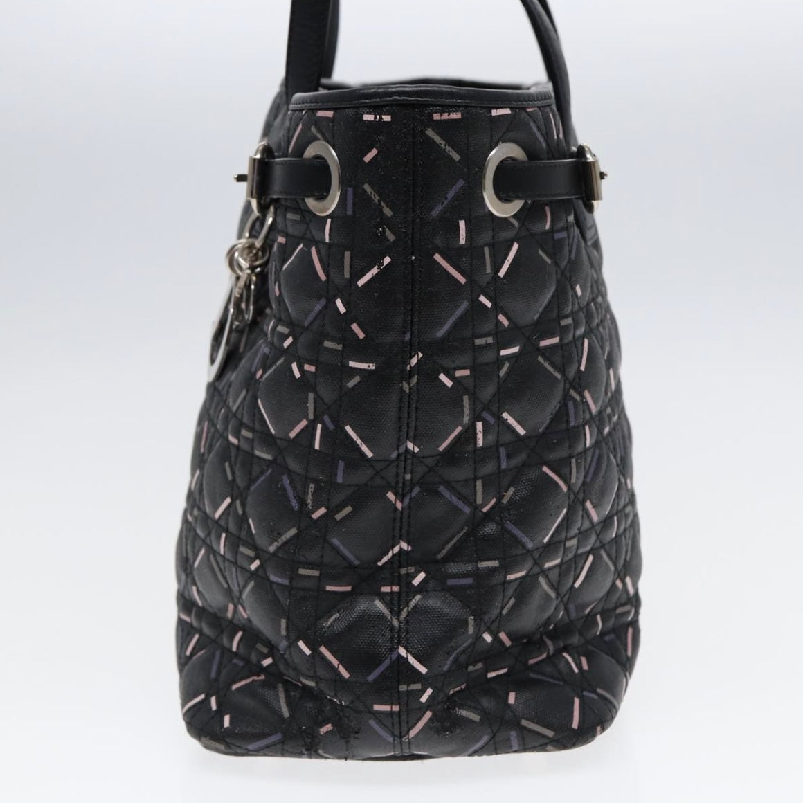 Lady Dior Black Printed Tote