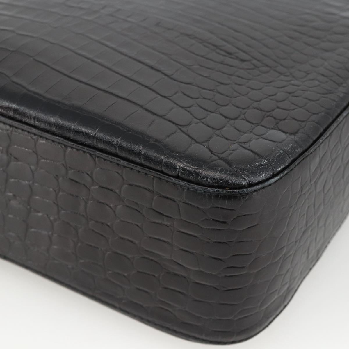 Ferragamo Black Leather Shoulder Bag