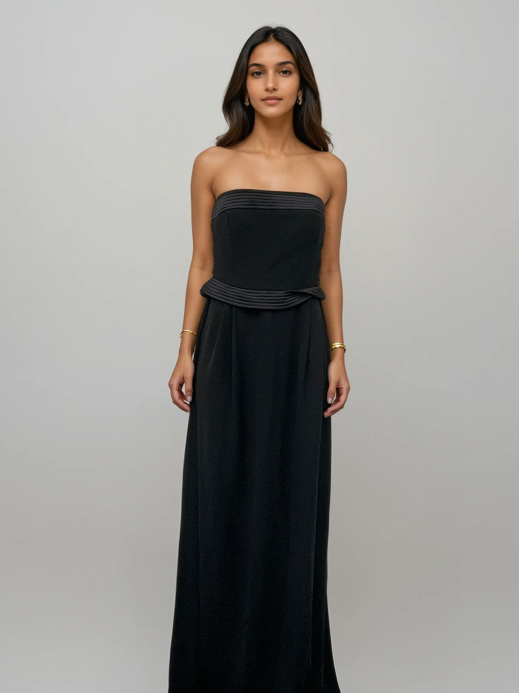 Armani Black Strapless Gown