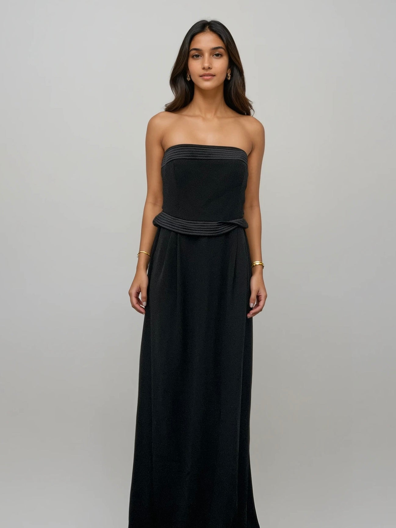 Armani Black Strapless Gown