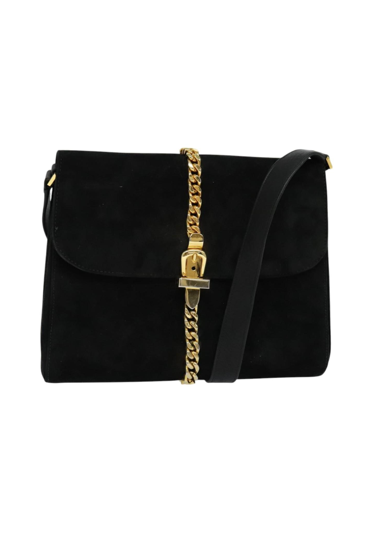 Gucci Black Suede Chain Shoulder Bag