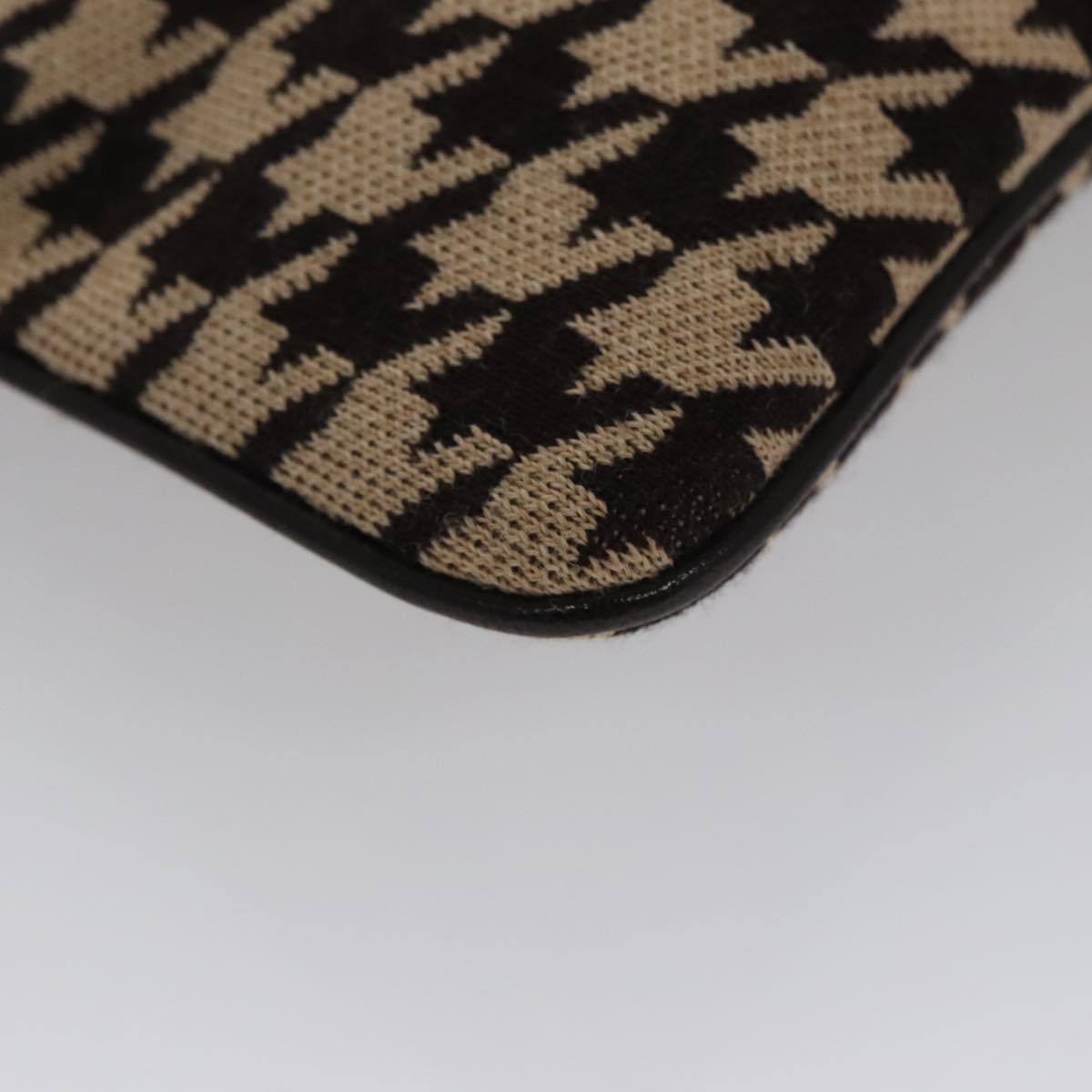 Celine Houndstooth Chain Clutch Bag
