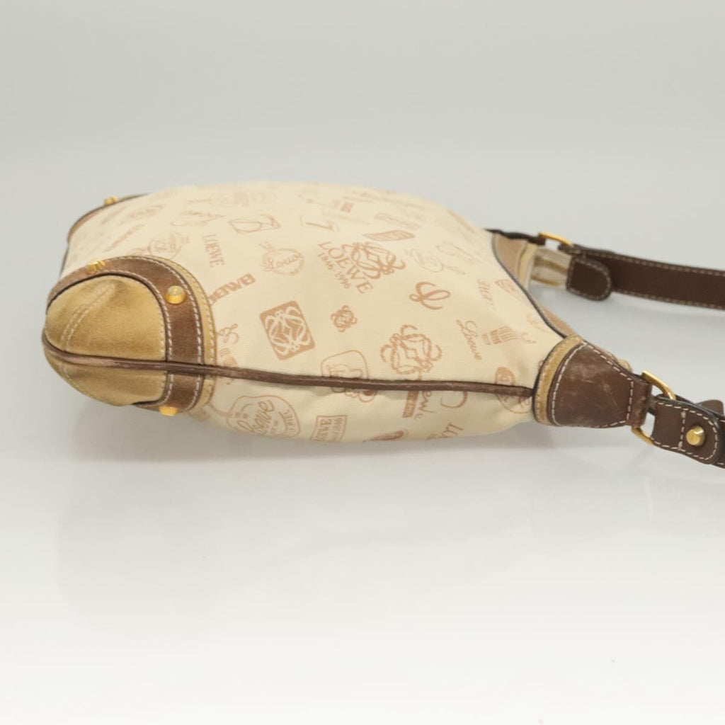 Loewe Cream Spellout Shoulder Bag