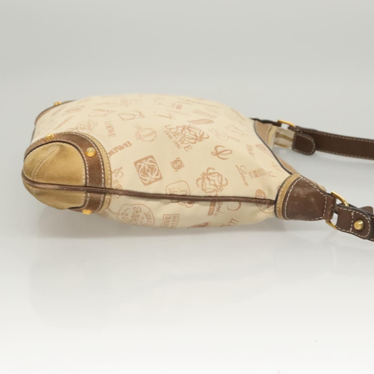 Loewe Cream Spellout Shoulder Bag