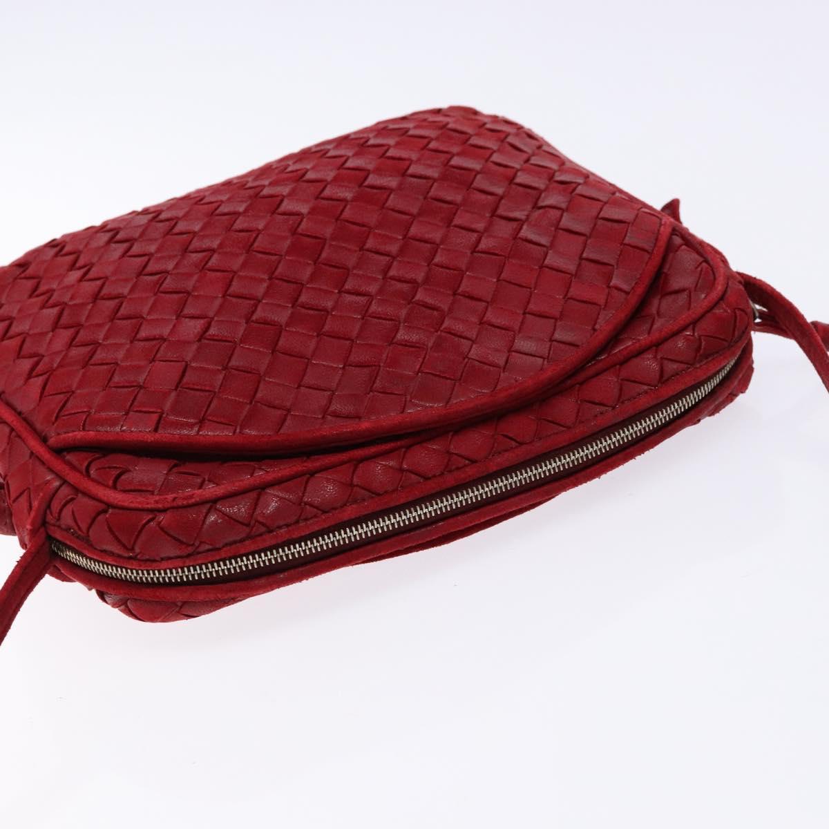 Bottega Veneta Red Intrecciato Crossbody