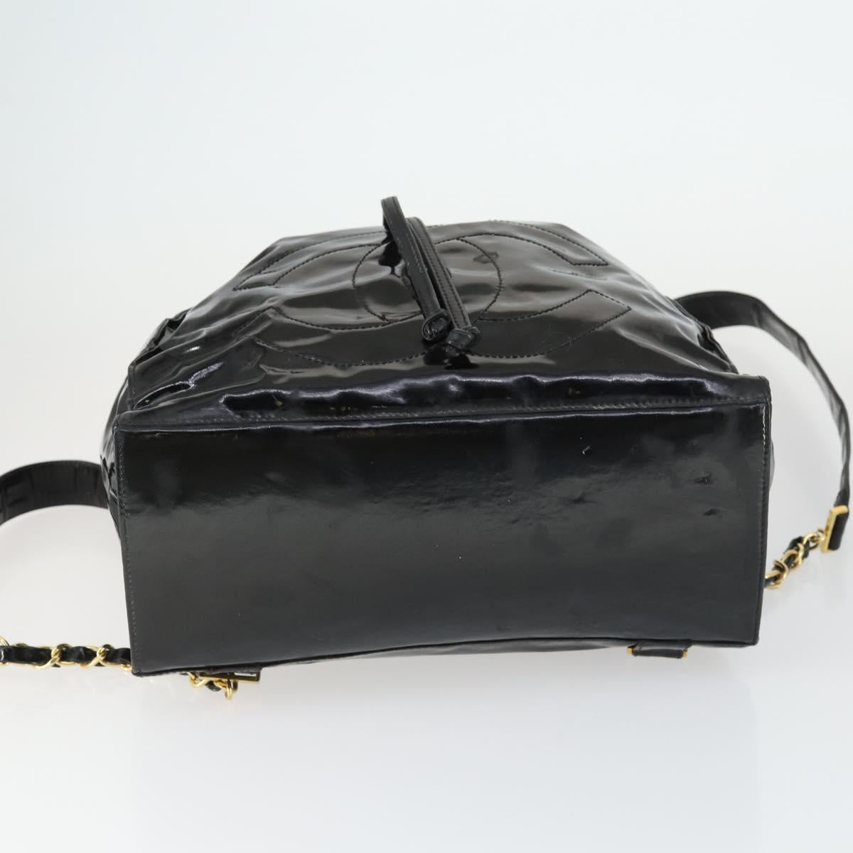 Chanel Black Patent Backpack