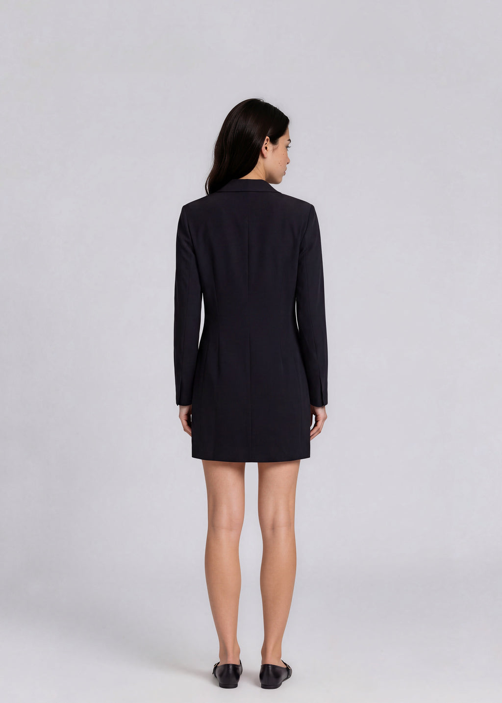 Armani Black Long Sleeve Mini Dress