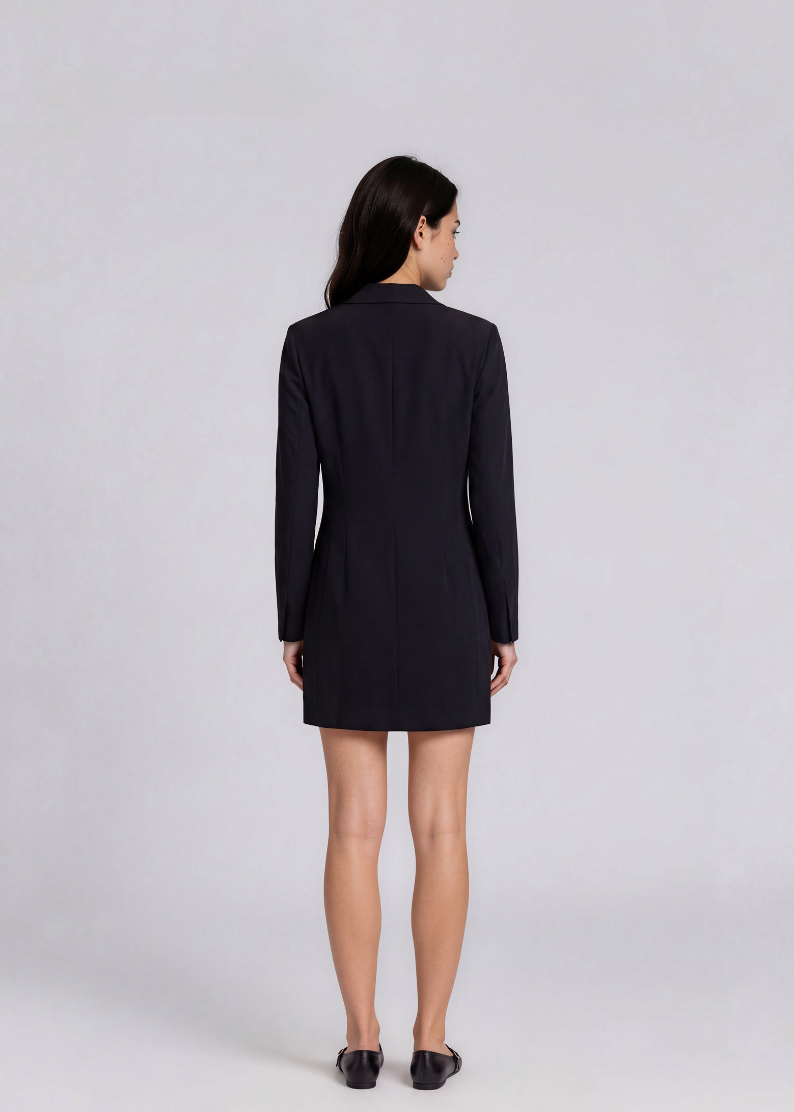 Armani Black Long Sleeve Mini Dress