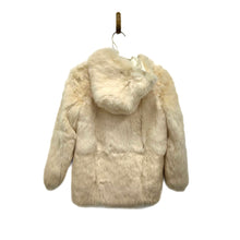 Load image into Gallery viewer, Ivory Pom Pom Fur Hooded Jacket
