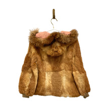 Load image into Gallery viewer, Chestnut Hooded Zip Up Fur Jacket
